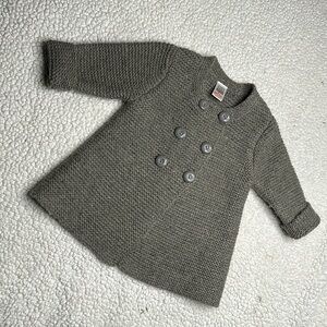 18/24m Zara baby tan knot knit cardigan sweater EUC